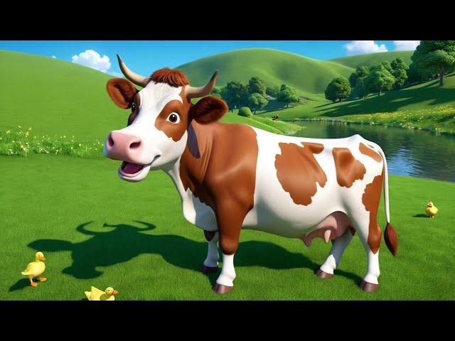 Moo Moo Brown Cow | Fun and Playful Nursery Rhyme for Kids | Sing-Along Song