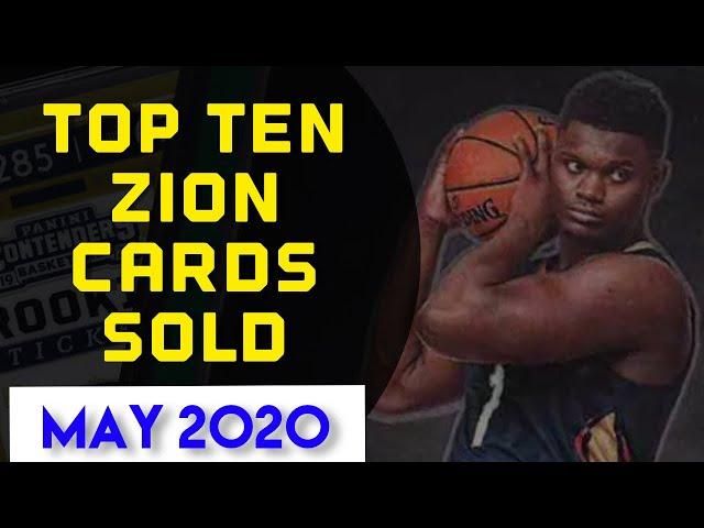 Zion Williamson Top Ten Basketball Cards Sold - May 2020