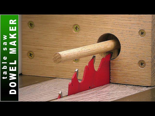 🟢 How to Make Precision Dowels on Table Saw - DIY Table Saw Dowel Making Jig  FREE PLANS 