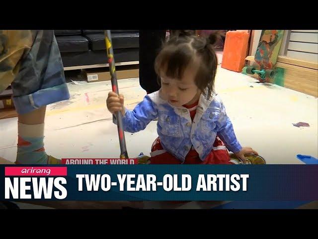 Two-year-old artist Lola June's paintings sell for over $1000