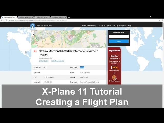 X-Plane 11 Creating a flight plan