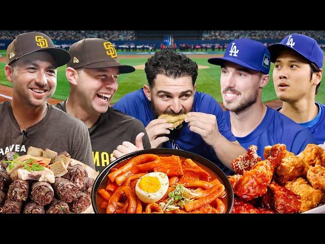 MLB Players Try Korean Baseball Stadium Food for the first time!!