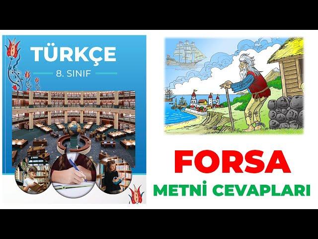 Forsa Metni 8. Sınıf Türkçe Ders Kitabı Sayfa 20 21 22 23 24 25 26 27 28 29 Cevapları