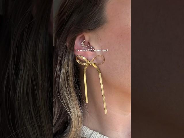 the perfect bow earrings  on my Amazon storefront under ‘jewelry’! #amazonjewelry #amazonfinds