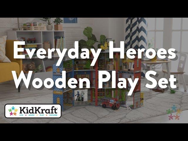 Everyday Heroes Wooden Play Set Toy demo by KidKraft