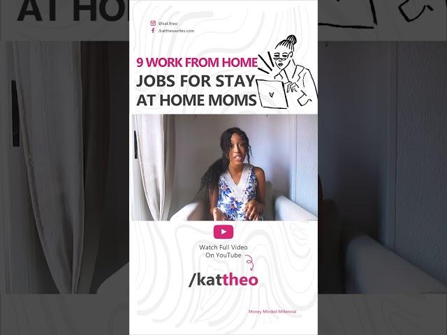 #shorts 9 Work From Home jobs For Stay At Home Moms | Part 1