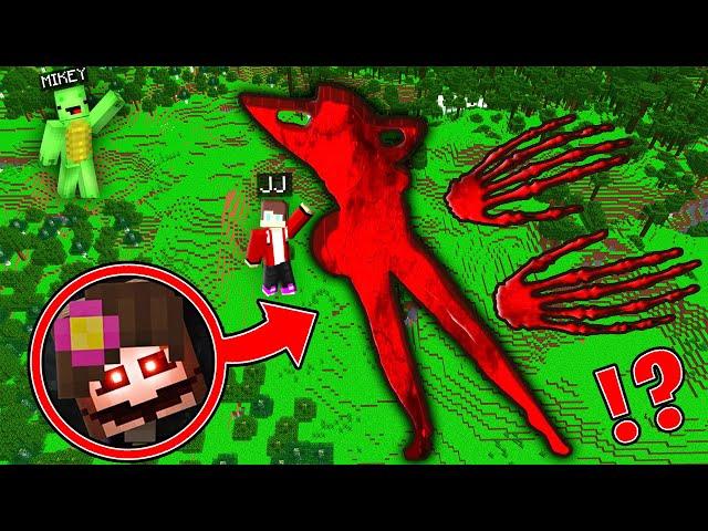 Mikey & JJ Found GIANT Dent & Footprints of Jenny Dweller in the ground - Minecraft animnation