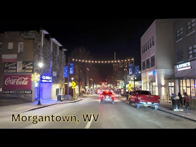 Morgantown West Virginia 4k Night Drive