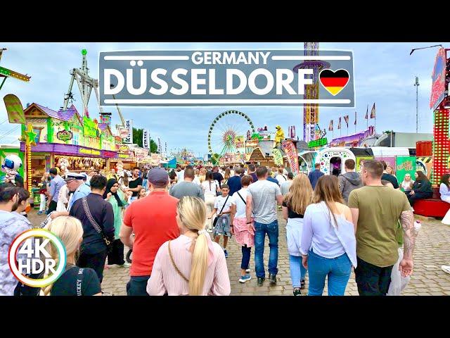 Düsseldorf, Rheinkirmes is One of Germany’s Largest Funfair, July 2024 - 4K-HDR Walking Tour