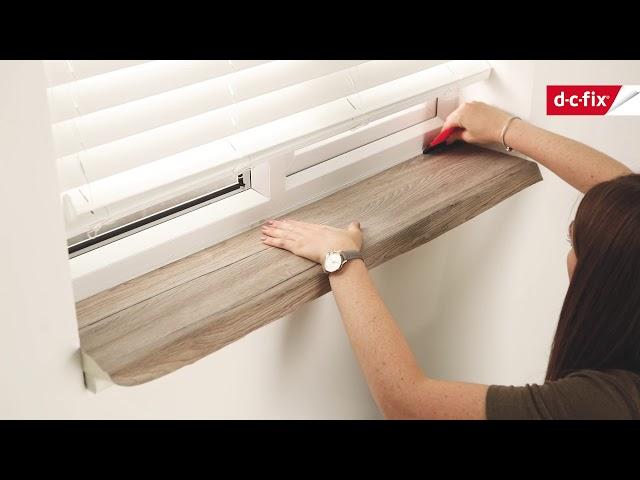 #trashtotreasure Easy care window sill makeover with d-c-fix self adhesive film