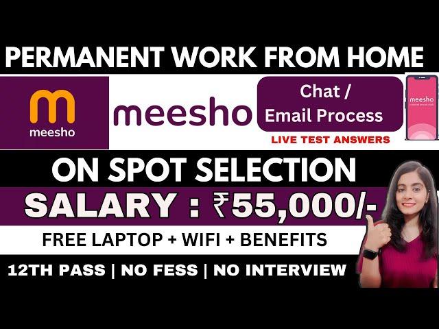 MEESHO HIRING | LIVE TEST ANSWERS | WORK FROM HOME JOBS 2024 | ONLINE JOB AT HOME | REMOTE JOBS