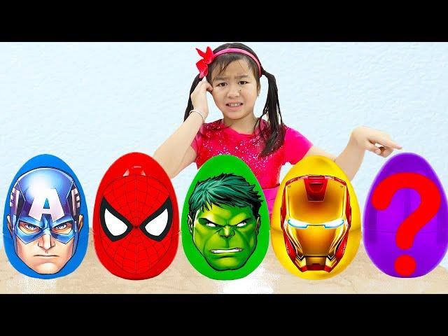 Superheroes Surprise Egg Song | Jannie Sing-Along Nursery Rhymes Song for Kids