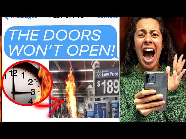 I Was TRAPPED In A Walmart OVER NIGHT!! *3 AM* (Scary Text Message Story Reaction)