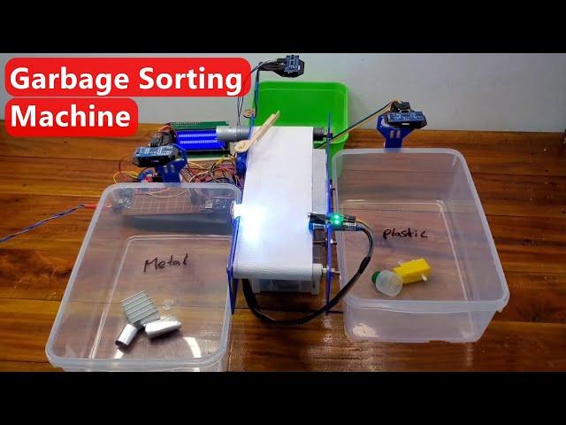 Smart Garbage Sorting Machine using Arduino | Trash Sorting Machine | Smart Waste Management Arduino