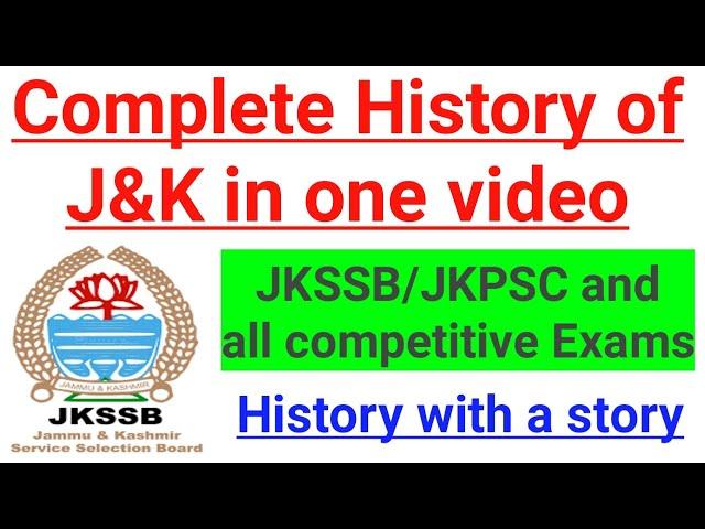 Complete History of Jammu and Kashmir // Sequence of Dynasties & important facts || For Competitive