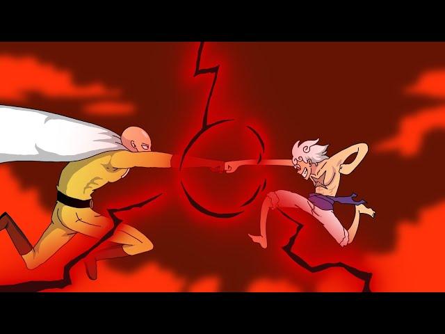 if Luffy gear5 vs saitama part 2 fananimation