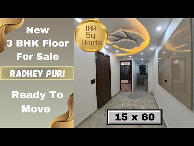 New 3Bhk Floor for Sale in Radhey Puri, Krishna Nagar, Delhi