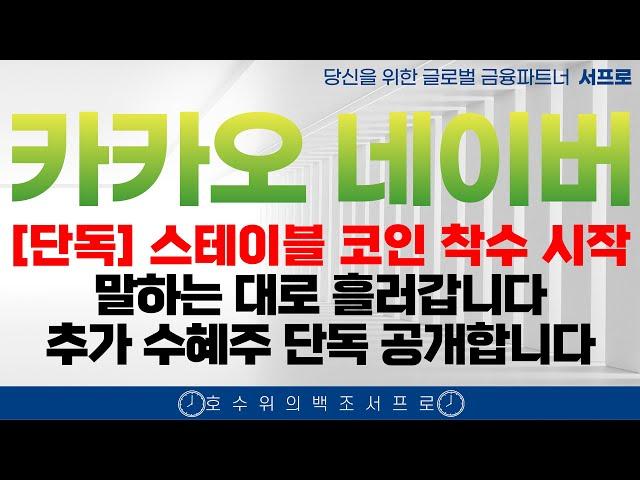 [Naver 카카오 주가전망] 지금 안보시면 평생 후회하시게 될겁니다 스테이블코인 카카오페이 카카오페이주가