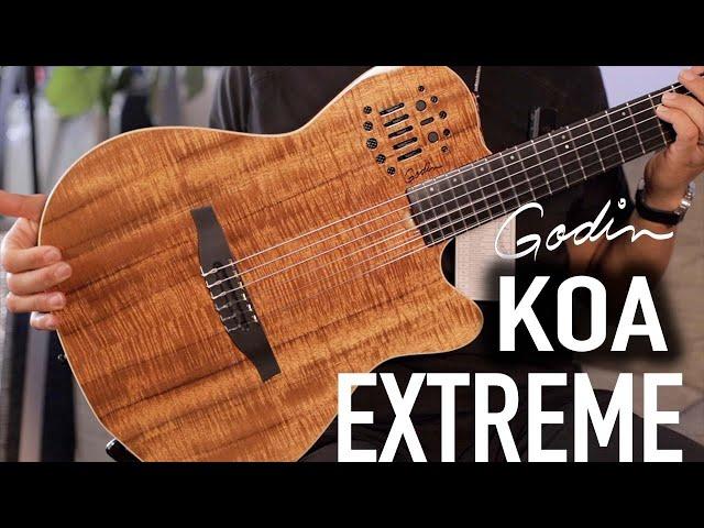 Godin Multiac Koa Extreme Unboxing and Test