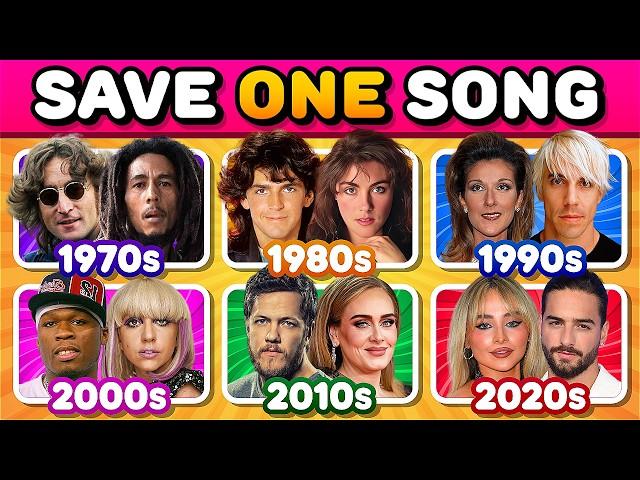 1970s vs 1980s vs 1990s vs 2000s vs 2010s vs 2020sEpic 6-Decades Battle | Save One Song #2