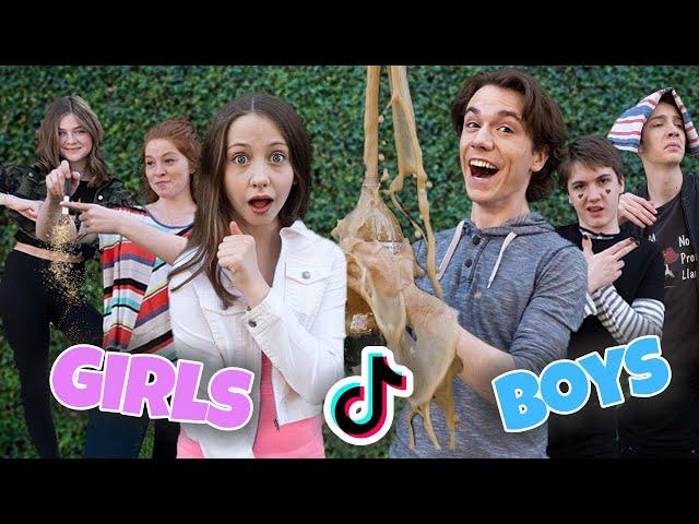 Girls Vs Boys Making Tik Toks *hilariously relatable*