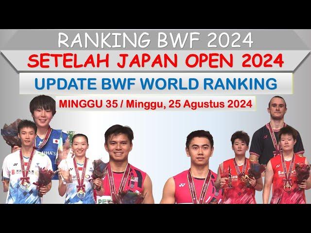 Ranking BWF 2024 │ Setelah Japan Open 2024 │