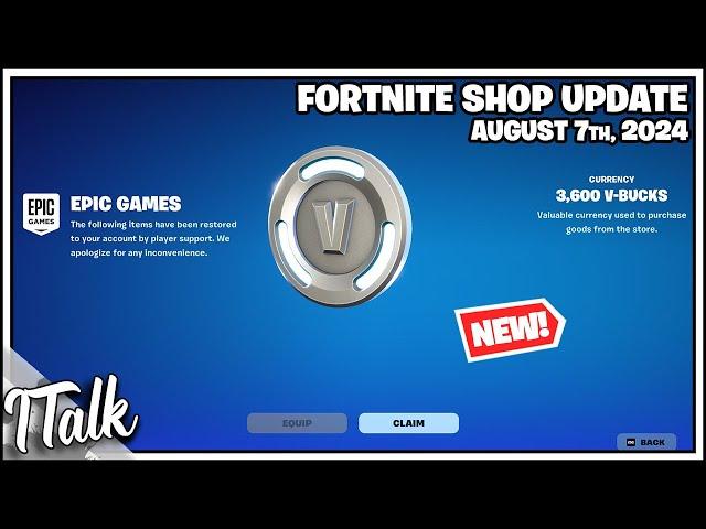 V-BUCKS REFUND! Fortnite Item Shop [August 7th, 2024] (Fortnite Chapter 5)