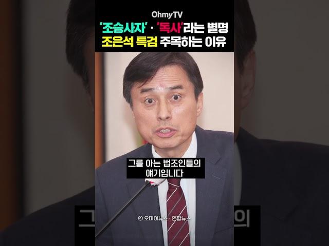 '조승사자', '독사'라는 조은석 특검 #shorts