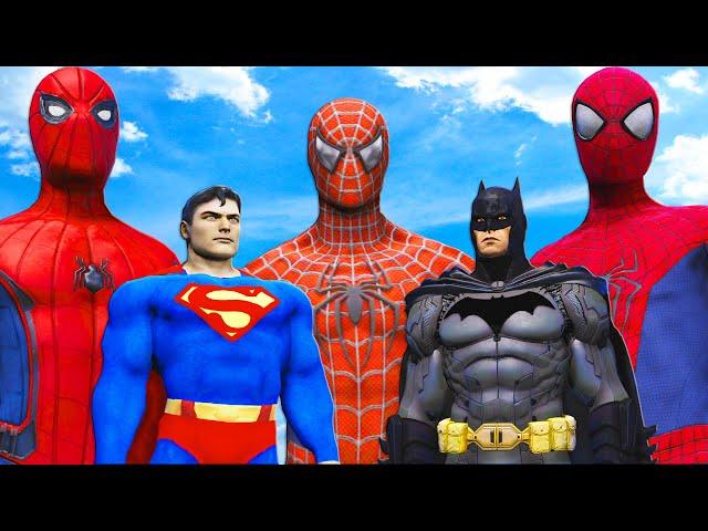 BATMAN and SUPERMAN vs SPIDER-VERSE (Spider-Man 2002, Amazing Spider-Man, Spider-Man MCU)