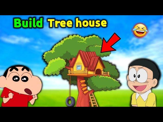 Shinchan And Nobita Building Tree House  ||  Funny Game Roblox