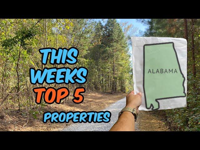 This Weeks Top 5 Alabama Land For Sale - Homesteading - Timber - Divide