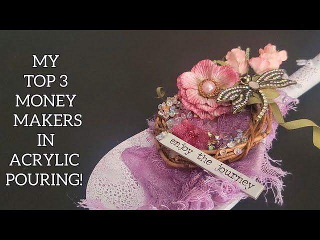 My TOP 3 Money Making Items & How I Price Them! Acrylic Pouring Art