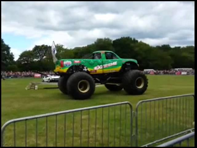 Monster trucks at the hop farm