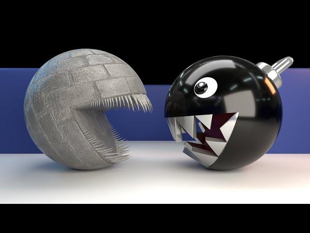Chain Chomp Vs Monster Granite Pacman