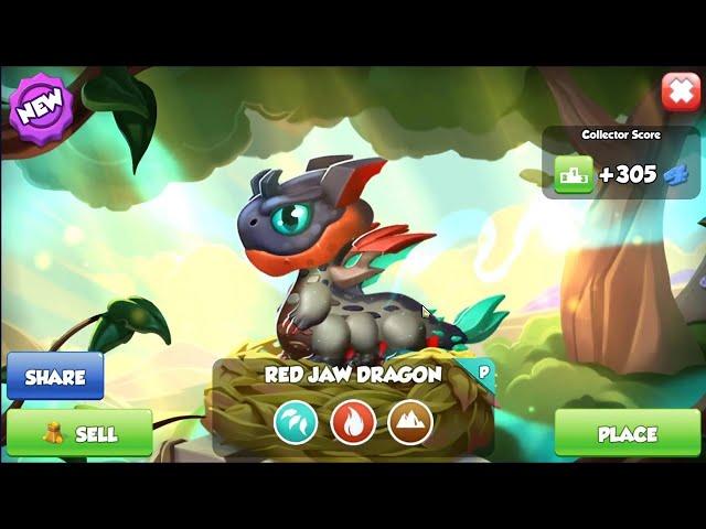 Hatched Red Jaw and Blue Diamond Dragon | Primal and Epic Dragon | Dragon Mania Legends