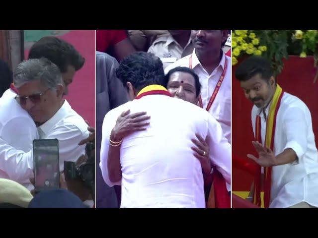 Thalapathy Vijay Took Blessings From His Mother and Father Before Starting To Speak | TVK Maanadu