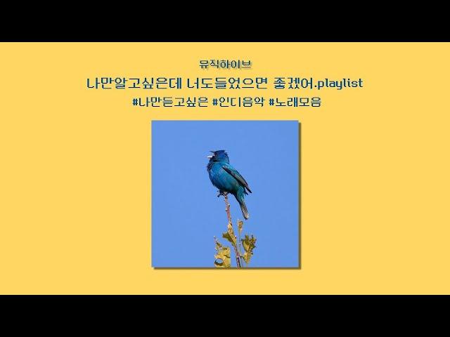 나만 알고싶지만 너도 들었으면 좋겠어 #4 | 인디음악 모음- 𝐏𝐋𝐀𝐘𝐋𝐈𝐒𝐓