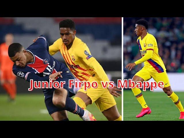 Junior Firpo vs Mbappe ● Firpo didn't get dribbled past a single time against Mbappe.