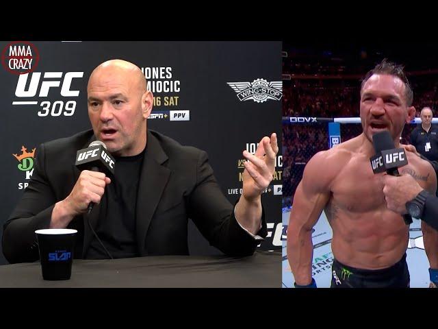 Dana White RESPONDS to Michael Chandler's Conor McGregor Call Out at UFC 309