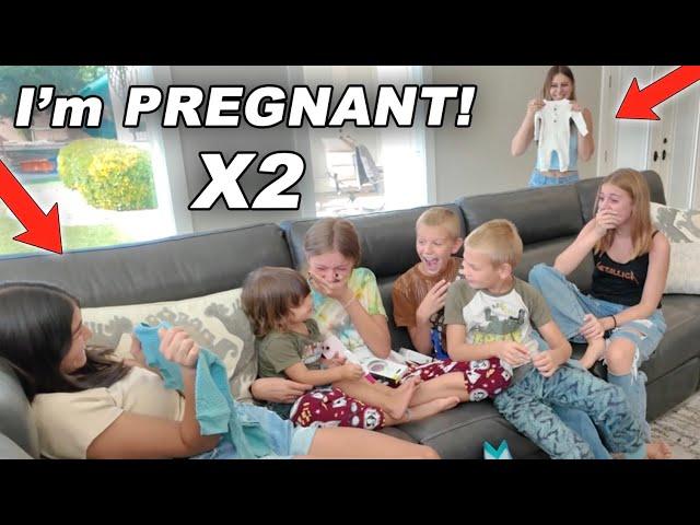 Kids React To DOUBLE Pregnancy Announcement! ~EMOTIONAL~