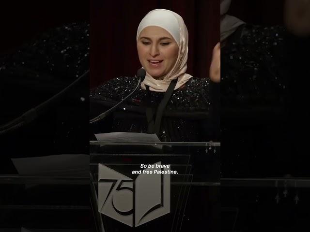 National Book Awards winner  Lena Khalaf Tuffaha calls for end of 'US-funded genocide' in Gaza