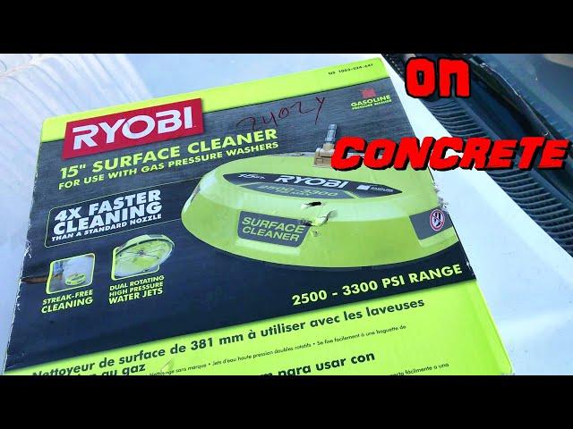 RYOBI 15" SURFACE CLEANER for PRESSURE WASHERS on CONCRETE