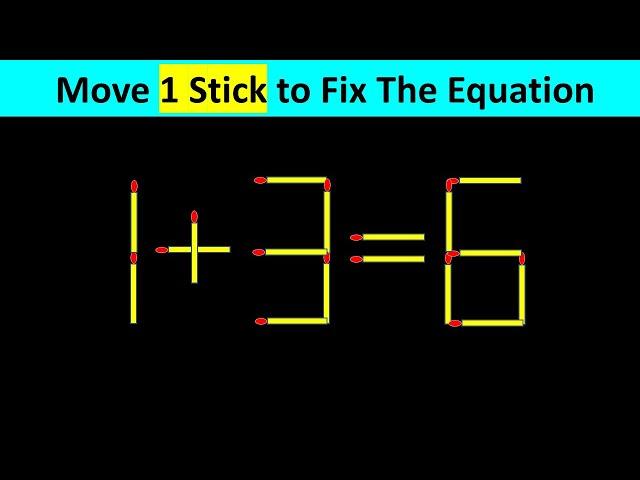 Matchstick Puzzle - Fix The Equation #matchstickpuzzle #simplylogical