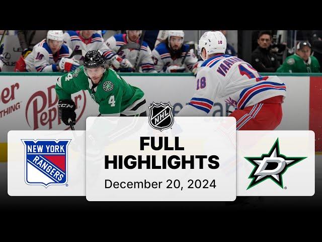 NHL Highlights | Rangers vs. Stars - December 20, 2024