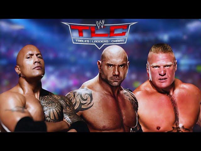 Brock Lesnar vs The Rock vs Batista Triple Threat TLC Match | WWE2K24