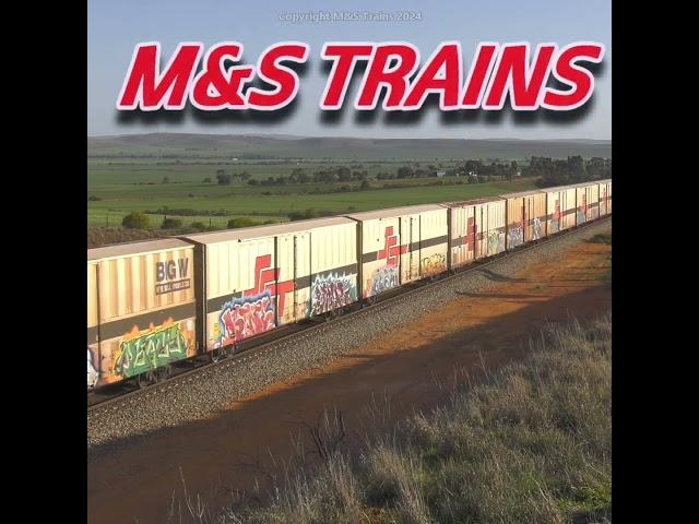 HEAVY DOUBLE STACKED AUSTRALIAN FREIGHT TRAIN  #australiantrains #railway #doublestacks #trains