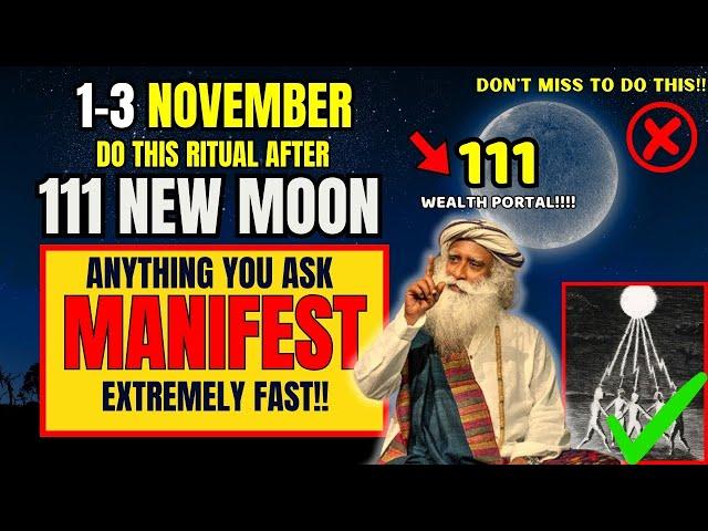 1-3rd November 2024 New Moon MANIFESTATION Portal is Open!! Manifest Miracles️