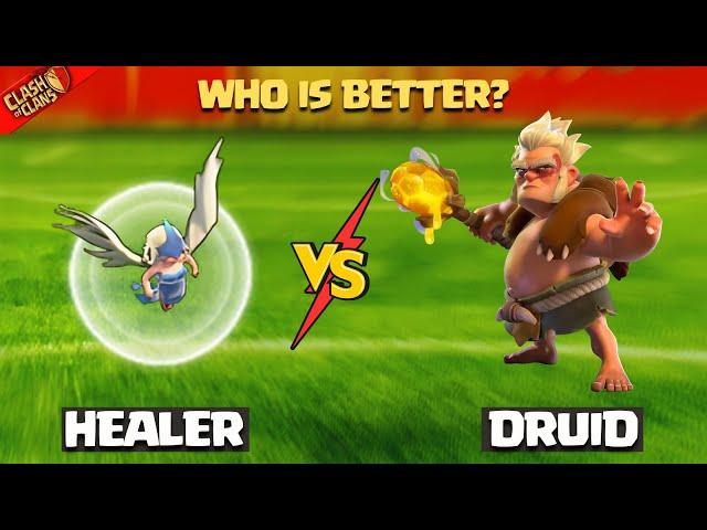 Druid vs Healer comparison | Druid in game performance | Clash of Clans | Clashflict