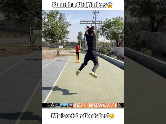 Mohammed Siraj and jasprit bumrah best Yorker️(Who’s celebration is best) #cricket #shorts