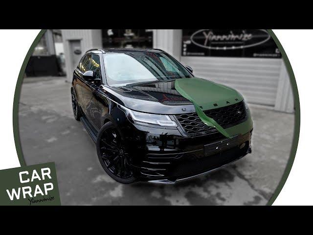 Range Rover Velar wrapped Matte Military Green